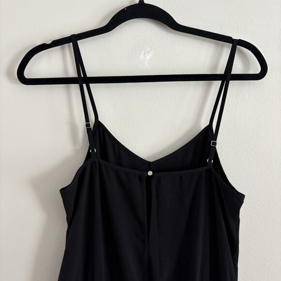 Banana Republic Women 6 Black V-Neck Spaghetti Straps Drapey Jogger Jumpsuit - Picture 13 of 14